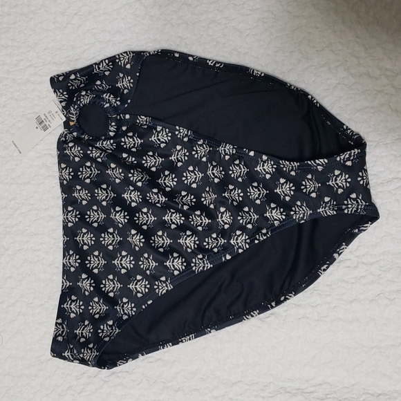 3/$9 Black Floral Batik Mid-Rise Printed O-Ring French-Cut Bikini Swim Bottoms - Picture 5 of 6